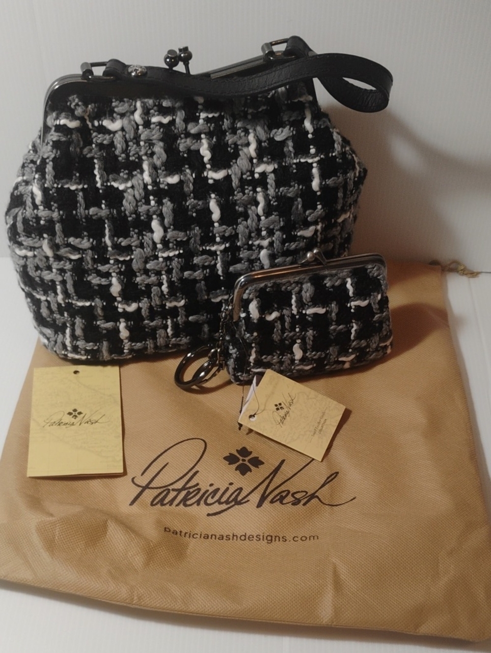 Patricia Nash Borse Satchel + Coin Purse NWT Dustbag - Picture 2 of 6